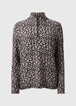 Matalan Souluxe Black Leopard Half Zip Top £18