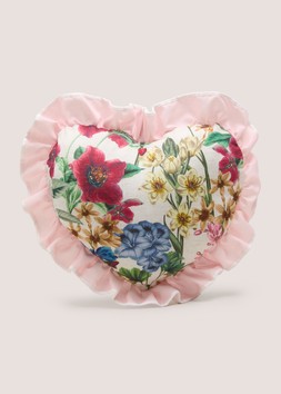 Floral Heart Frill Cushion Cut Out