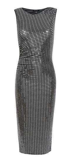 Silver Sequin Embellished Midi Dress, £35.99