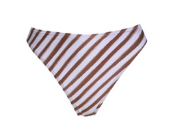 Brown Diagonal Stripe High Cut Leg Bikini Briefs, £10.99 - 922273829