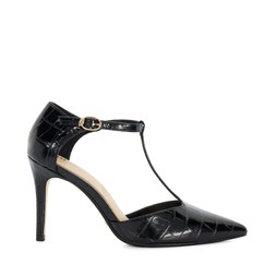 Dune London Castered £89 Black croc www.dunelondon.com