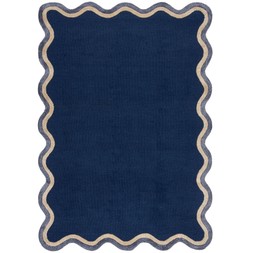 30978442 Azure Wave Border Wool Rug from £69