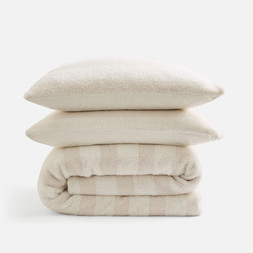 Borg Fleece Qcover Set Dbl