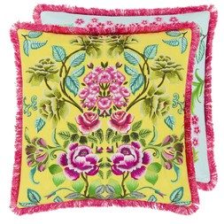 ELEONORA EMBROIDERED ALCHEMILLA COTTON CUSHION CCDG1505