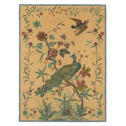 PEACOCK TOILE SEPIA THROW BLJD5010