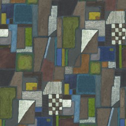 Raku Patchwork in chocolate (fabric) FDG3168/02