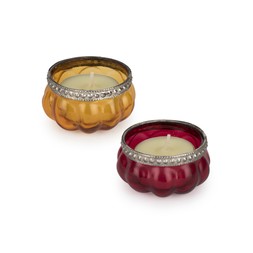 50082528 £4 Each Glass Tealight Holder assorted colours