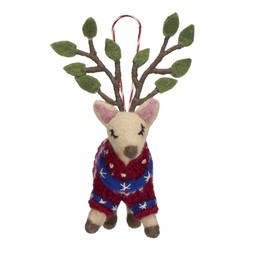 50082531 £10 Felt Forest Deer Tree Dec