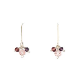 Silver Plated Rose Bead earrings