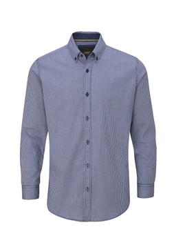 Signature Long Sleeve Stretch Poplin Shirt Navy £34 (AB12825)- EMBARGOED UNTIL 20TH AUGUST 2026