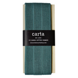 Loose-weave Italian Cotton Ribbon Teal
