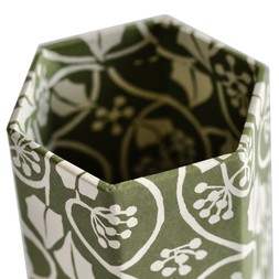 Small Ivy Stripe Sage Green Pencil Pot