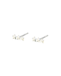 Tiny Triple Star Silver Plated Stud Earrings £16 €21
