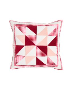 Burgundy & Pink Gingham Patchwork Cushion Cover £32.50 €42.50