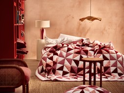 Burgundy & Pink Gingham Patchwork Quilt