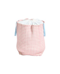 Pink Gingham Fabric Laundry Basket £35