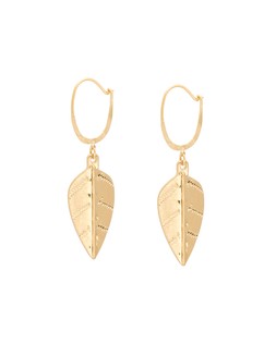 Avalyn Gold Tone Etched Leaf Drop Earrings £19.5