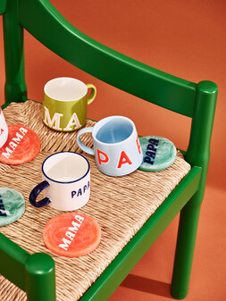 Blue & Orange Ceramic Papa Mug £12.50