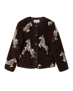 Brown Horse Print Borg Jacket £100