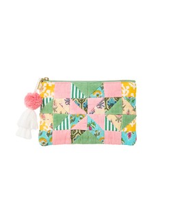 Oliver Bonas Emily Patchwork Pink Pouch £25