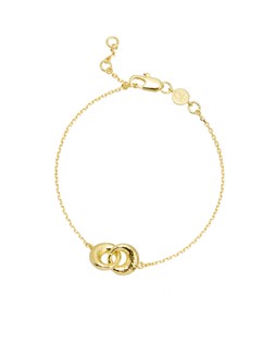 Oliver Bonas Sade Hammered Double Loop Gold Plated Chain Bracelet £45