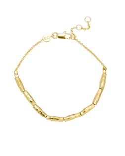 Oliver Bonas Sofia Textured Stick & Chain Gold Plated Chain Bracelet £45