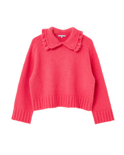 Raspberry Red Collared Long Sleeve Jumper £70