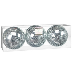 3PK DISCO BALL BAUBLES £6 (436503)