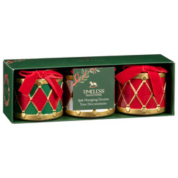 3PK TRAD RED HANGING DRUMS £3.50 (436512)