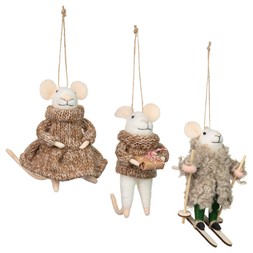 FESTIVE FELT MOUSE TREE DEC £2.50 EACH (389328)