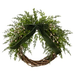 NATURAL VINE BOW WREATH £18 (437022)