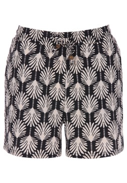 Womens Black Leaf Print Shorts £12