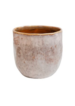 BROOKE RUSTIC GLAZED PLANTER BLUSH H14.5CM D16.5CM £14.99