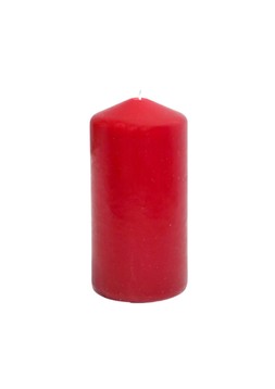 FESTIVE RED PILLAR CANDLES 6X12CM £5.99
