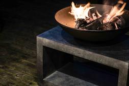FIRE PIT & RECTANGLE CONSOLE GRANITE H52CM W64CM &pound;249.99