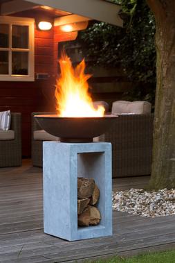 FIREBOWL & SQUARE CONSOLE CEMENT H68.5CM W39CM &pound;179.99