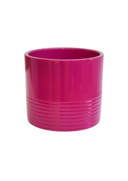 GLAZED CYCLAMEN PLANTER PINK £5.99