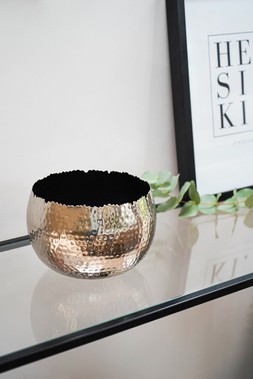 HAMMERED BOWL NICKEL:BLACK 19CM &pound;39.99