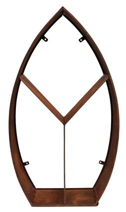 LEAF ARCH SCULPTURAL LOG STORAGE NATURAL RUST &pound;449.99
