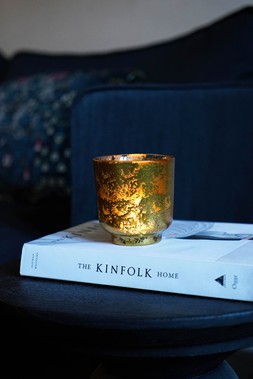 METALLIC GLASS HOLDER IND BRONZE COPPER, GOLD AND BRONZE £12.99 TO 24.99