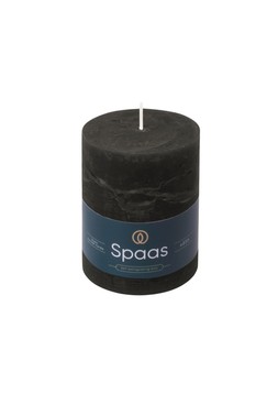 RUSTIC UNSCENTED PILLAR CANDLE 100:130 BLACK £14.99