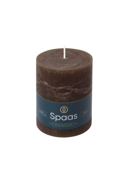 RUSTIC UNSCENTED PILLAR CANDLE 100:130 DARK BROWN £14.99