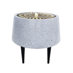 SOLIS WATER FEATURE ON BLACK LEGS WITH LIGHT DISPLAY IN TERRAZZO AND BRASS (available in charcoal & copper) &pound;249.99 (SWFST)