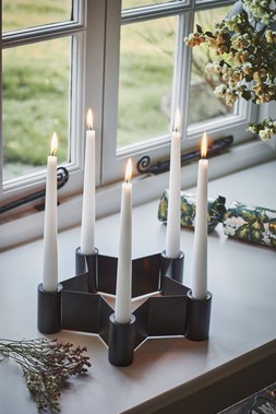 Star Centrepiece Dinner Candle Holder In Black &pound;39.99 2