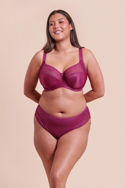 SPOTLIGHT BERRY PURPLE FULL CUP SIDE SUPPORT BRA  £35 €53 USD$66 CAD$79 AUD$85.95 &  FULL BRIEF £16 €25 USD$28 CAD$30 AUD$32.95