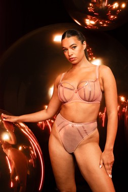 Eos, Balcony Bra, Rose Gold , £39.00, US$79.00, CA$99.00, €60.00, A$99.00, Eos, Thong, Rose Gold , £22.00, US$41.00, CA$55.00, €33.00, A$60.00