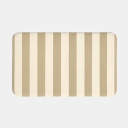 OHS Striped Print Foam Bath Mat - Mink