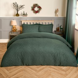 OHS Christmas Tree Pinsonic Duvet Set - Green - Double £20