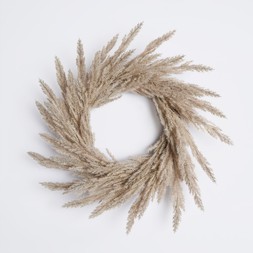 OHS Pampas Dried Grass Wreath, Cream - 55cm-£20