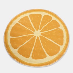 OHS Outdoor Circle Orange Rug - Orange - £9.50